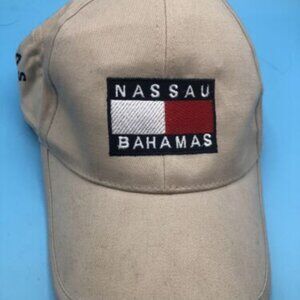 Bahamas Nassau Island Adjustable Hat Cap Tommy H Beige Dorsett